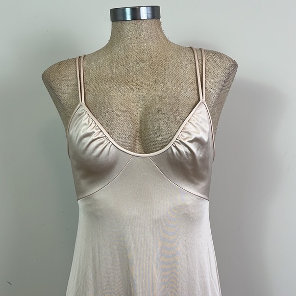 Vintage Vanity Fair Nightgown Slip Dress Women Sz 34 Champagne Maxi Made in USA - Picture 2 of 7
